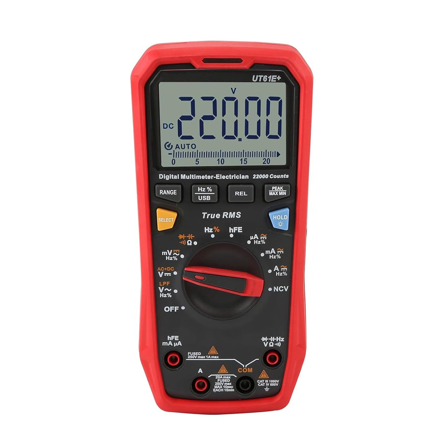 Multimetri digitali UT61E+ AC/DC, moderni multimetri digitali a selezione automatica della portata.