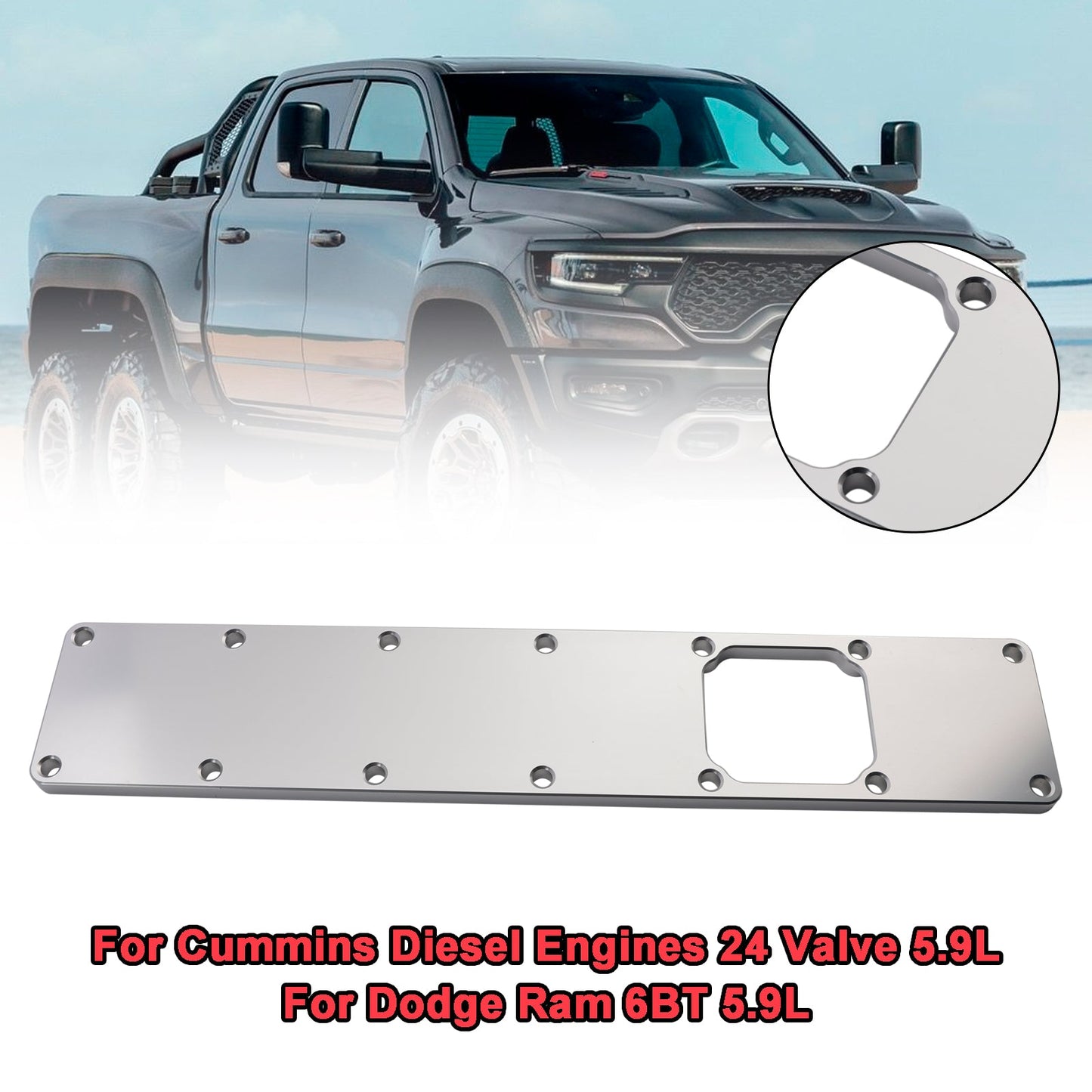 Dodge Ram 6BT 5.9L Collettore di aspirazione Plenum Piastra 24V 551714