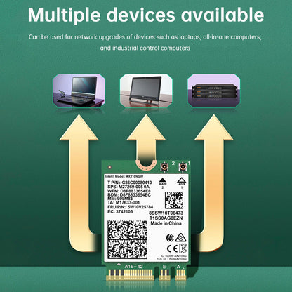 Modulo AX210 Bluetooth 5374Mbps Scheda di rete Gigabit ad alta velocità Supporta WIFI6