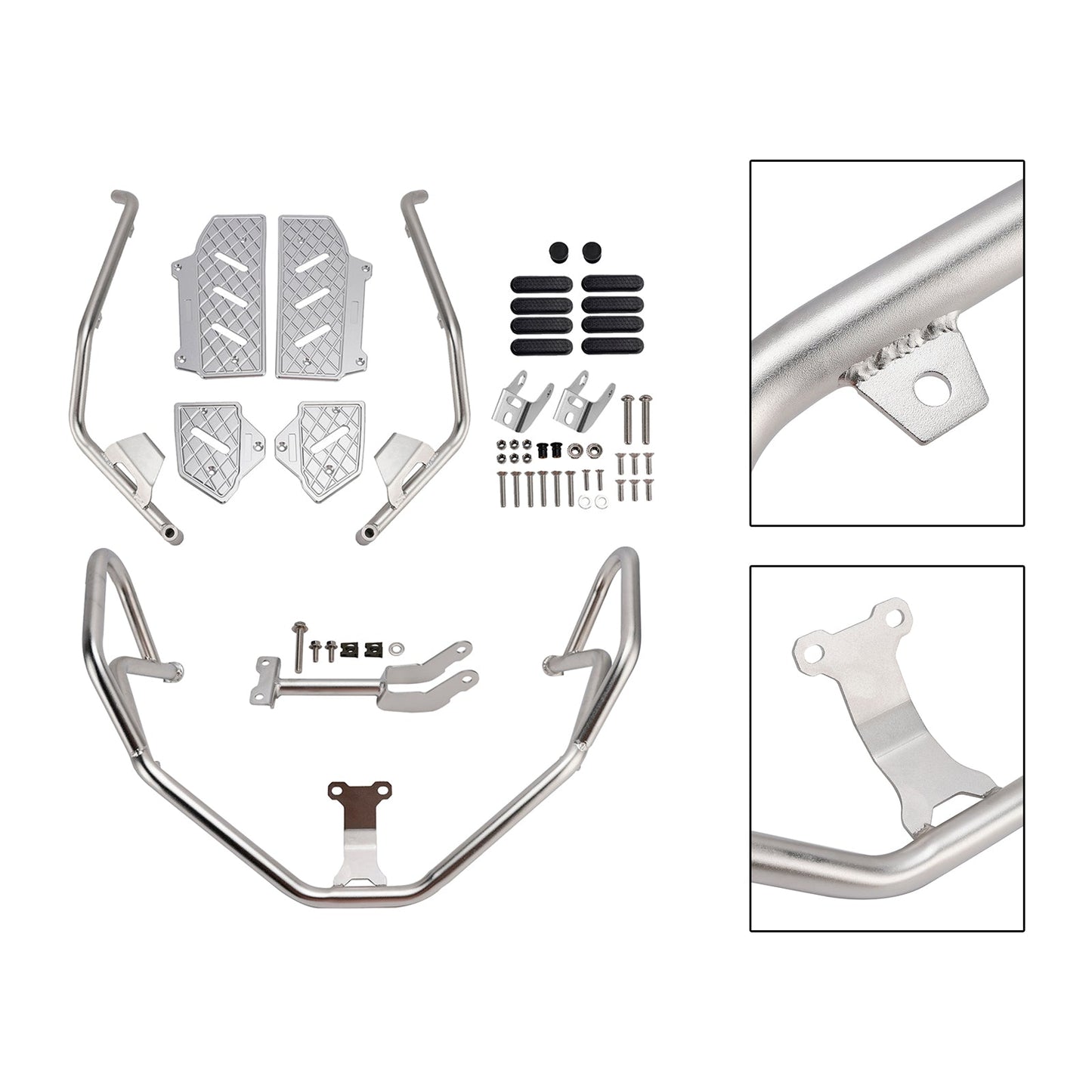 Kit di protezione motore superiore e inferiore Honda Adv350 2022-2025, barra di protezione argento