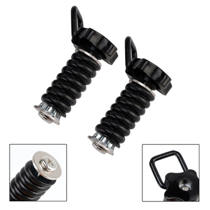Coppia di ancoraggi di fissaggio con anello a D da 1"" neri per Polaris Rzr 570 800 900 1000