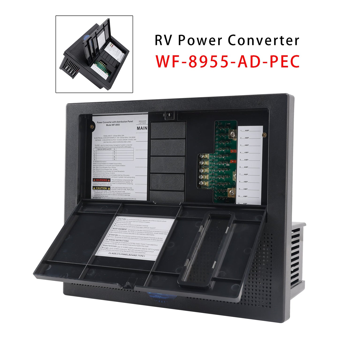 WF-8955-AD-PEC Power Center WF-8955-AD 8900 Convertitore di potenza per camper 55 AMP