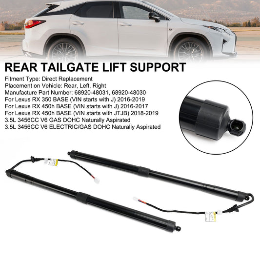 2 pezzi di supporti per portellone posteriore 6892048031 adatti per Lexus RX350 RX450h 2016-2019