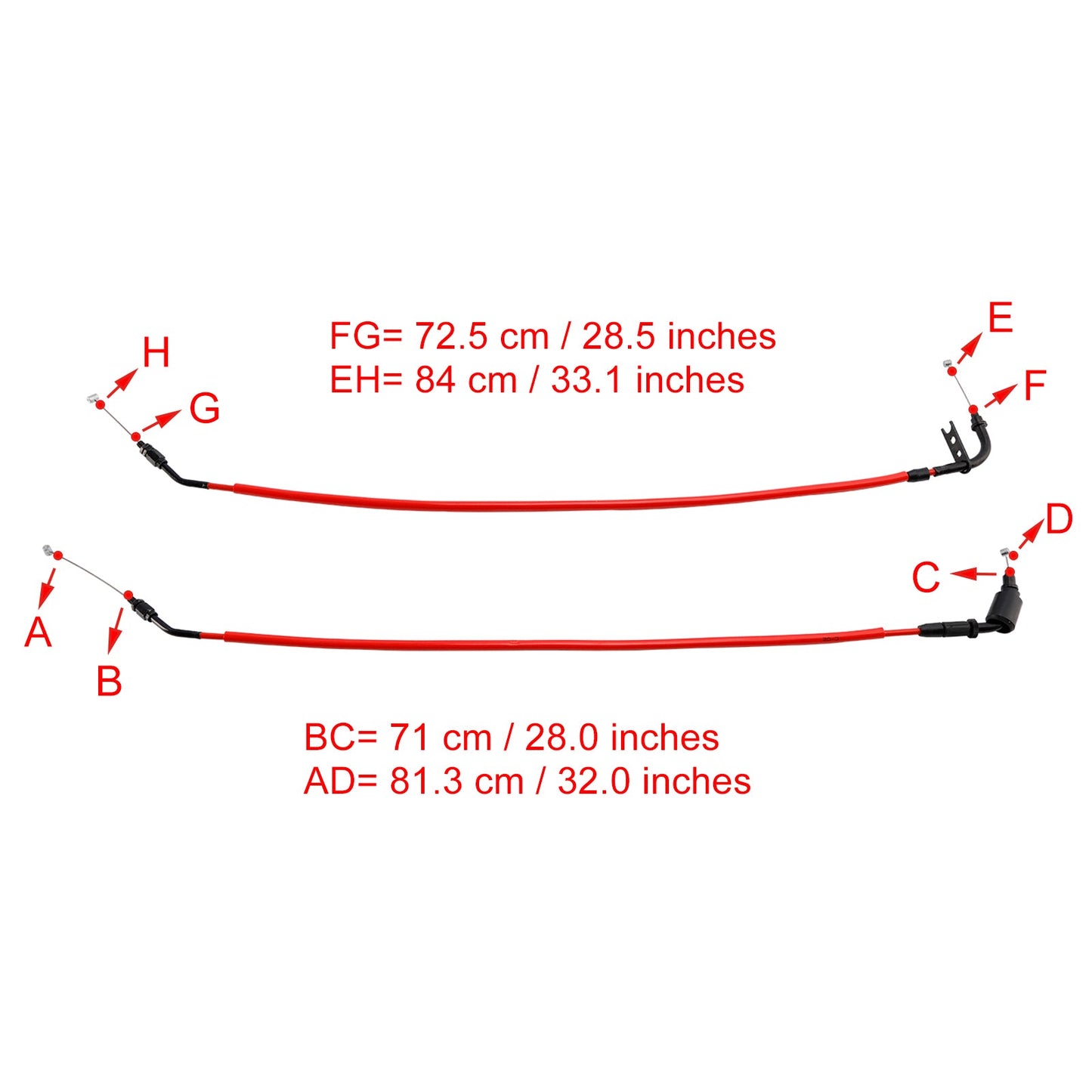 Cavo acceleratore rosso per Suzuki GSXR600 GSXR750 2011-2023