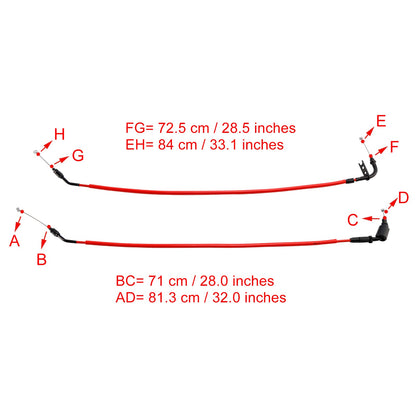 Cavo acceleratore rosso per Suzuki GSXR600 GSXR750 2011-2023