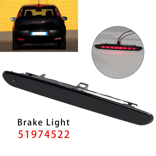 Terza luce di stop posteriore 51974522 per Fiat Grande Punto 2005-2012, nera