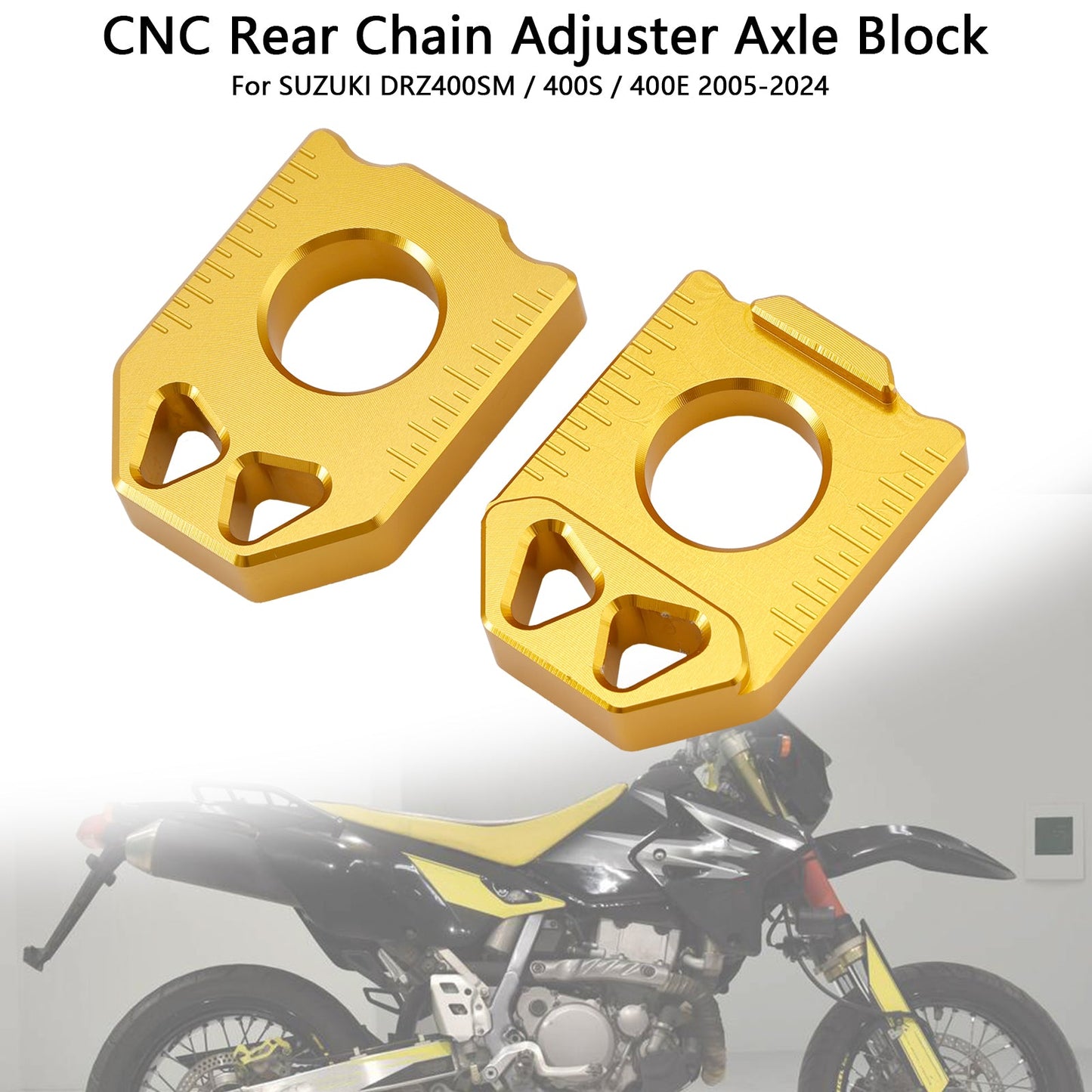 Blocco asse tendicatena posteriore CNC SUZUKI DRZ400SM 400S 400E 2005-2024