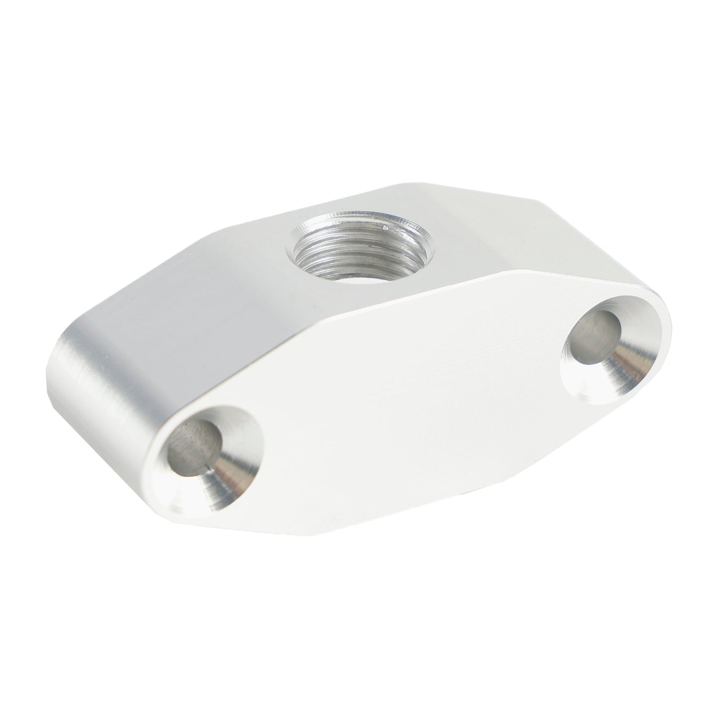 Piastra adattatrice per linea di alimentazione dell'olio Billet LS Twin Turbo Dual 90 gradi 1/8" NPT