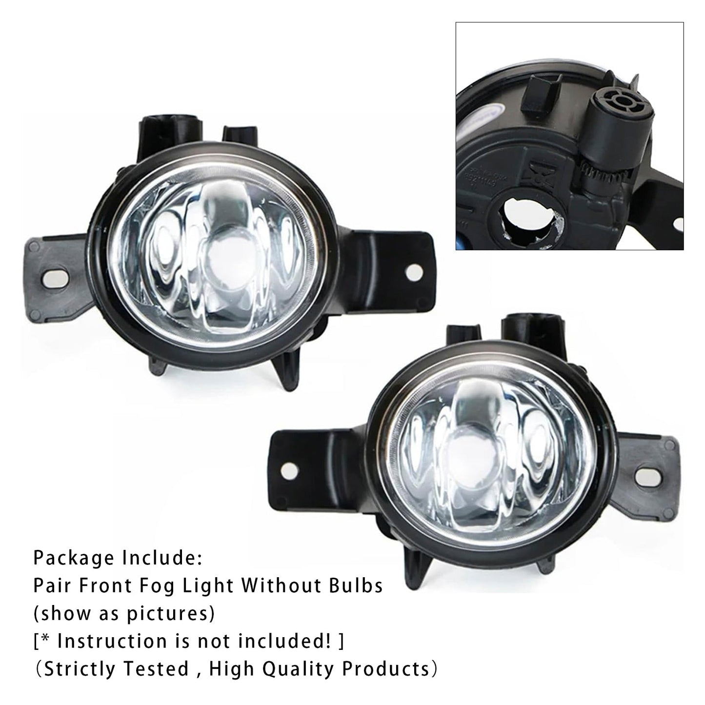Coppia di fari fendinebbia anteriori senza lampadine per BMW X6 E71 E72 2008-2011 63177187631