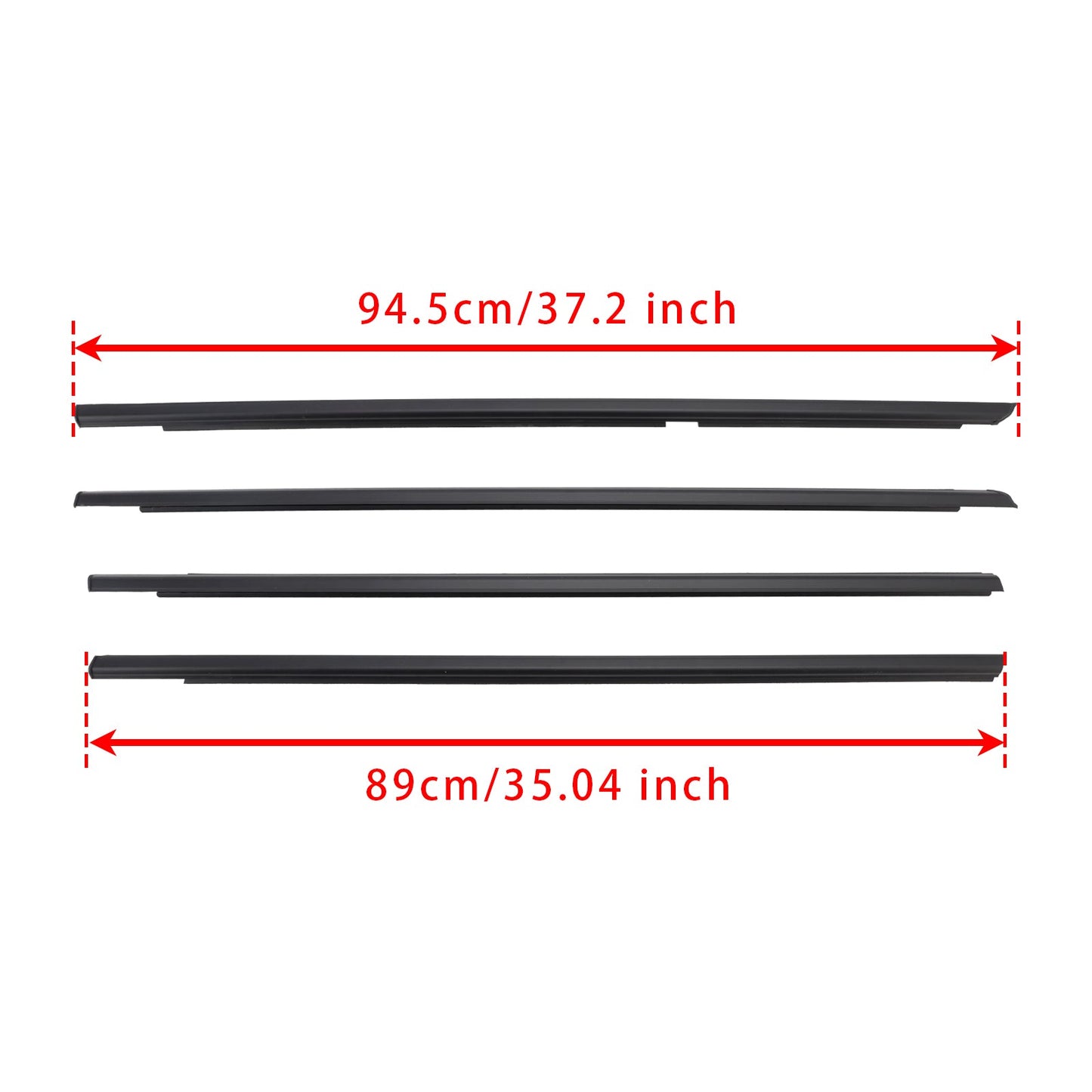 83811-65J00 Per Suzuki Grand Vitara 2009-2013 Guarnizione esterna per cintura in vetro della portiera 4 pezzi