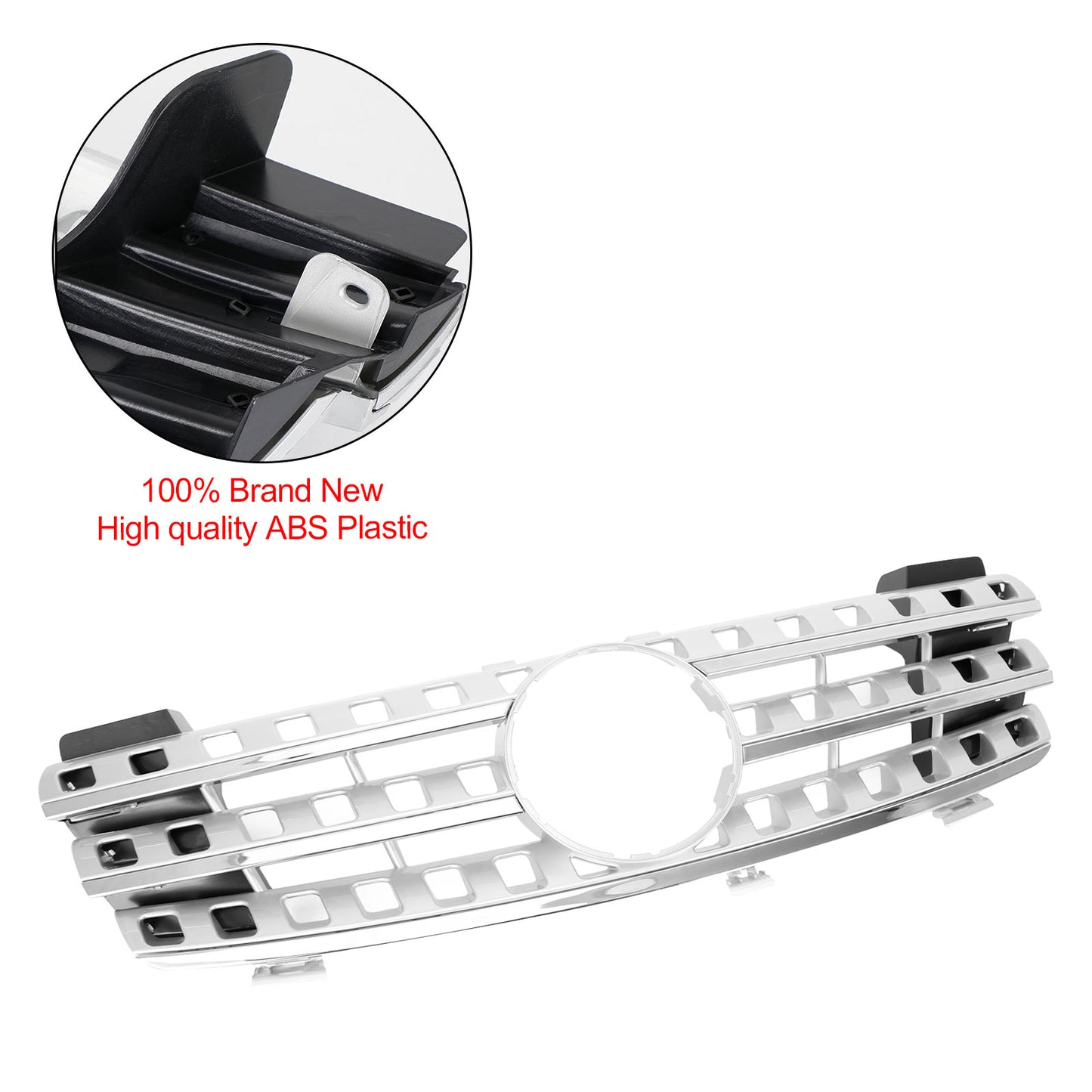 Per Mercedes-Benz Classe ML W164 2005-2008 Griglia anteriore cromata