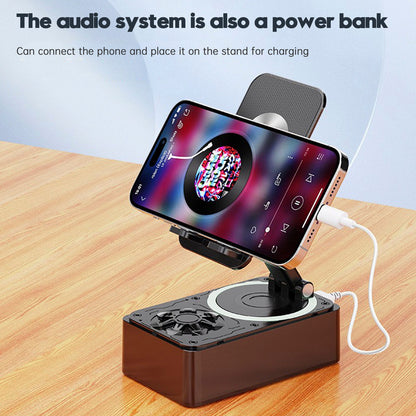 Supporto per telefono 4 in 1 Altoparlante Bluetooth Caricabatterie wireless Power Bank Desktop Live