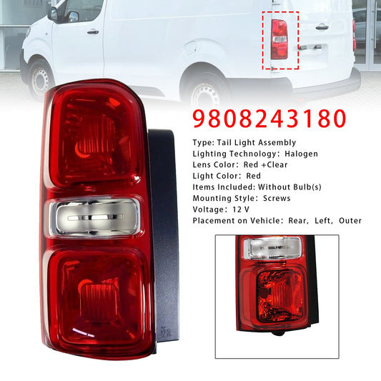 Fanale posteriore sinistro alogeno 9808243180 per Peugeot Expert/Traveller 2016-2021 9808243180 9808243182