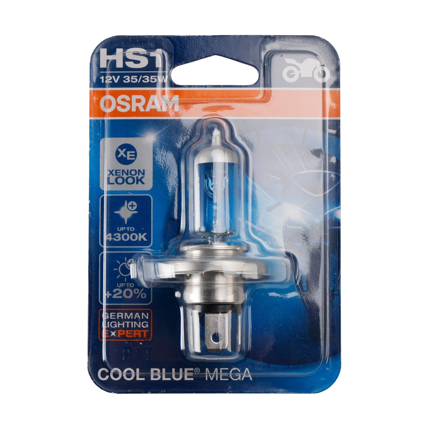 Lampada per moto Cool Blue Mega HS1 64185CBM PX43T 12V 35/35W 4300K per OSRAM