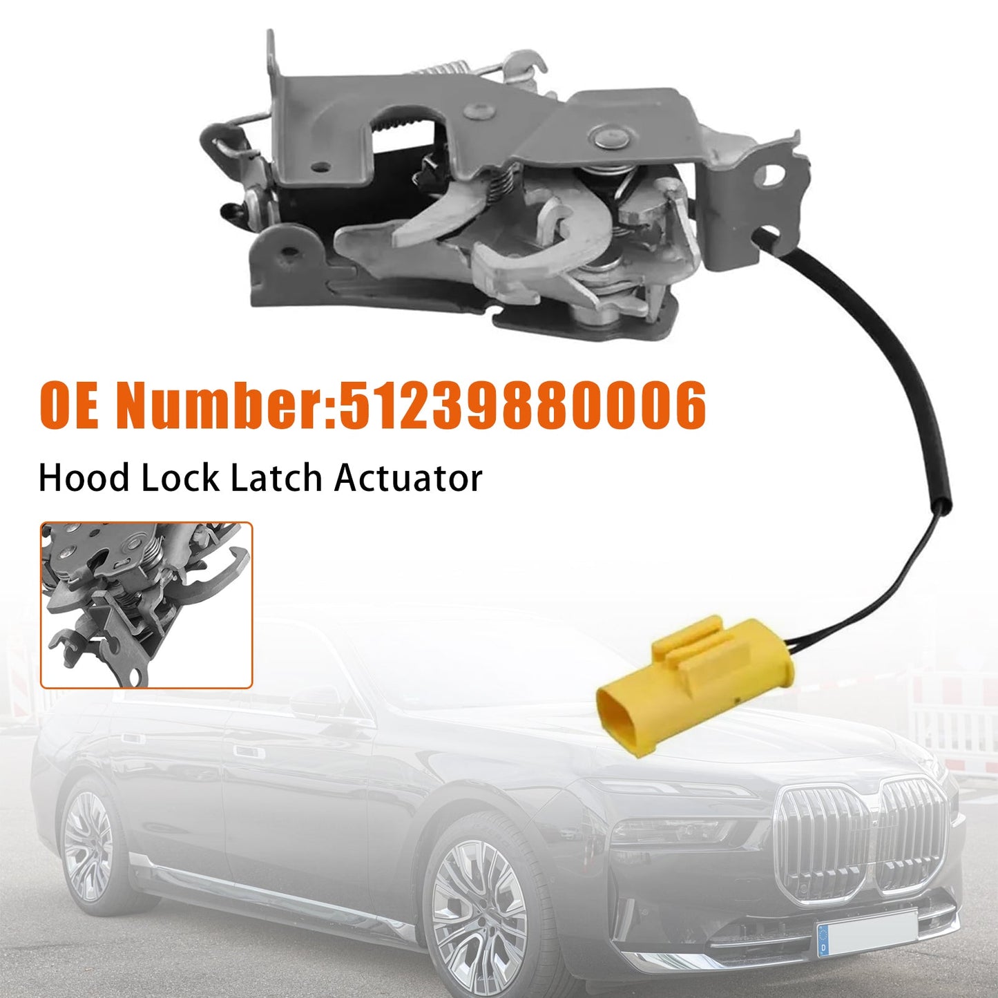 Attuatore serratura cofano 51239880006 per BMW Serie 7 G70 2023