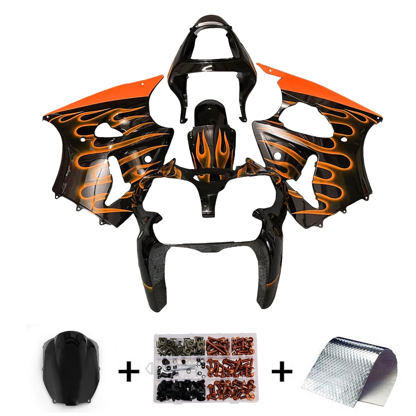 Kit carenatura iniezione per Kawasaki ZX6R 636 2000-2002 ZZR600 2005-2008