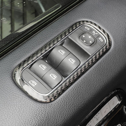 Cornice di rivestimento per interruttore alzacristalli in fibra di carbonio e vetro per Mercedes-Benz Classe G W464 W465 (2019-2026)