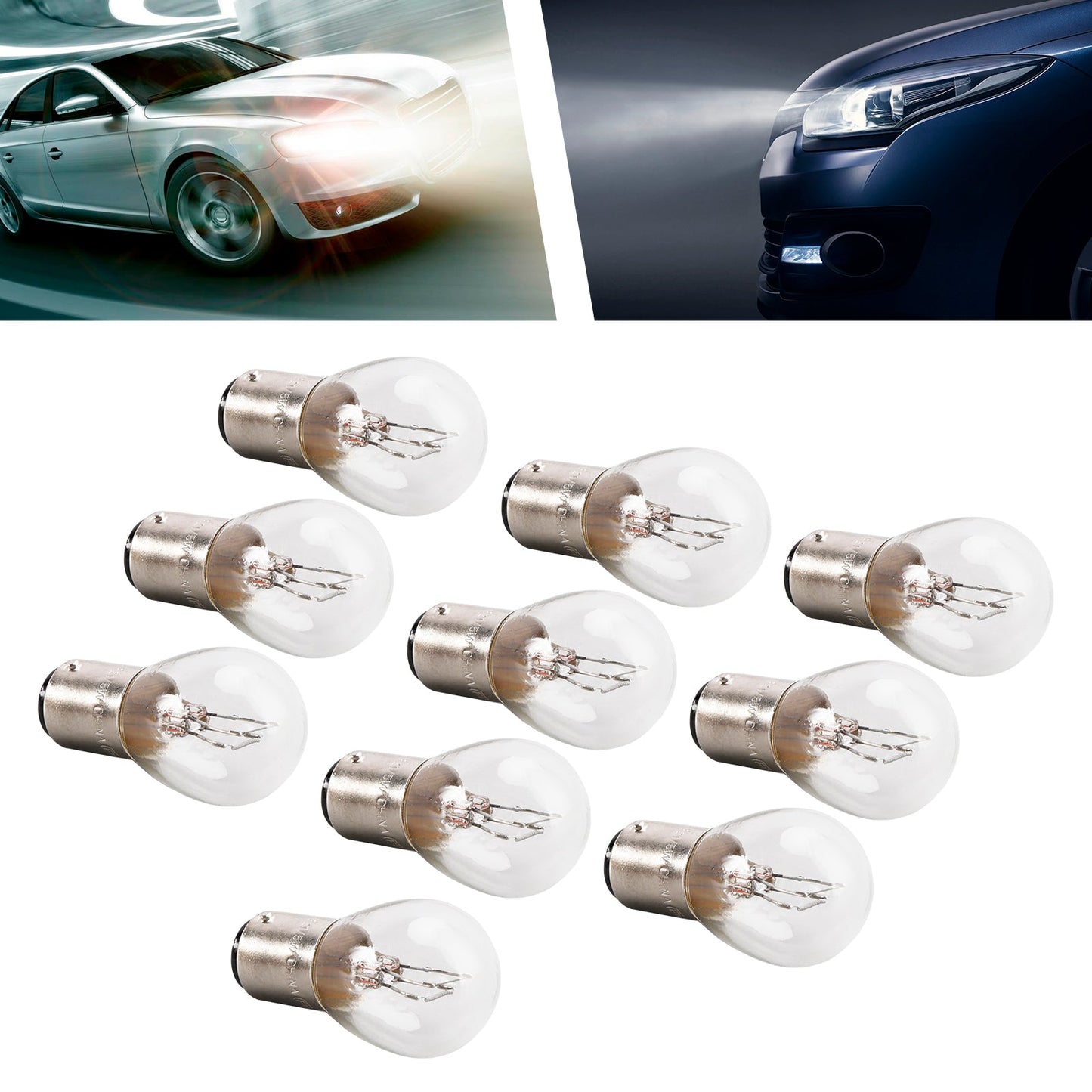 10 lampadine tubolari per auto P21/5W BAY15D 7528 12V 21/5W per OSRAM