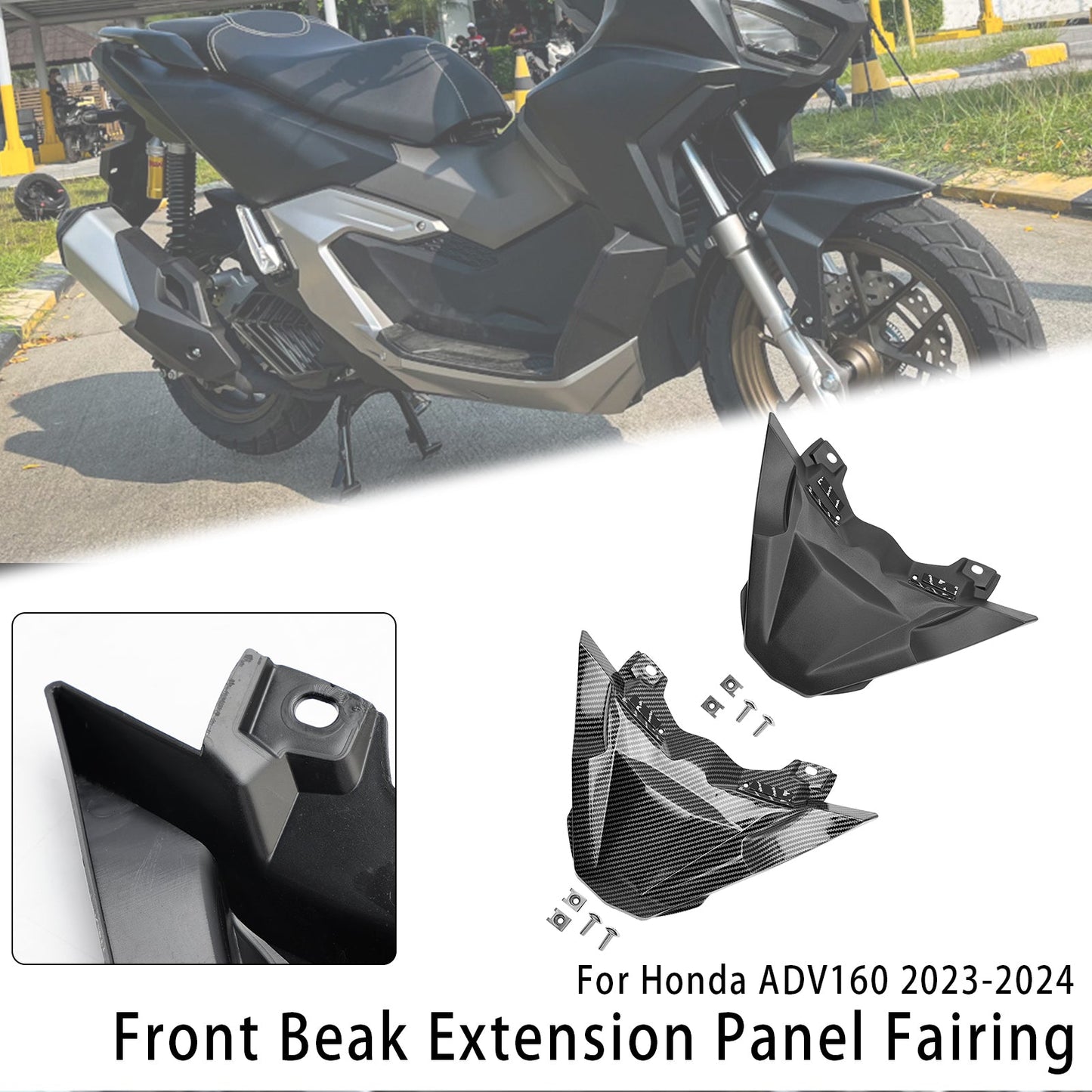 Estensione del becco anteriore Honda ADV 160 2023-2024, pannello del muso, carenatura