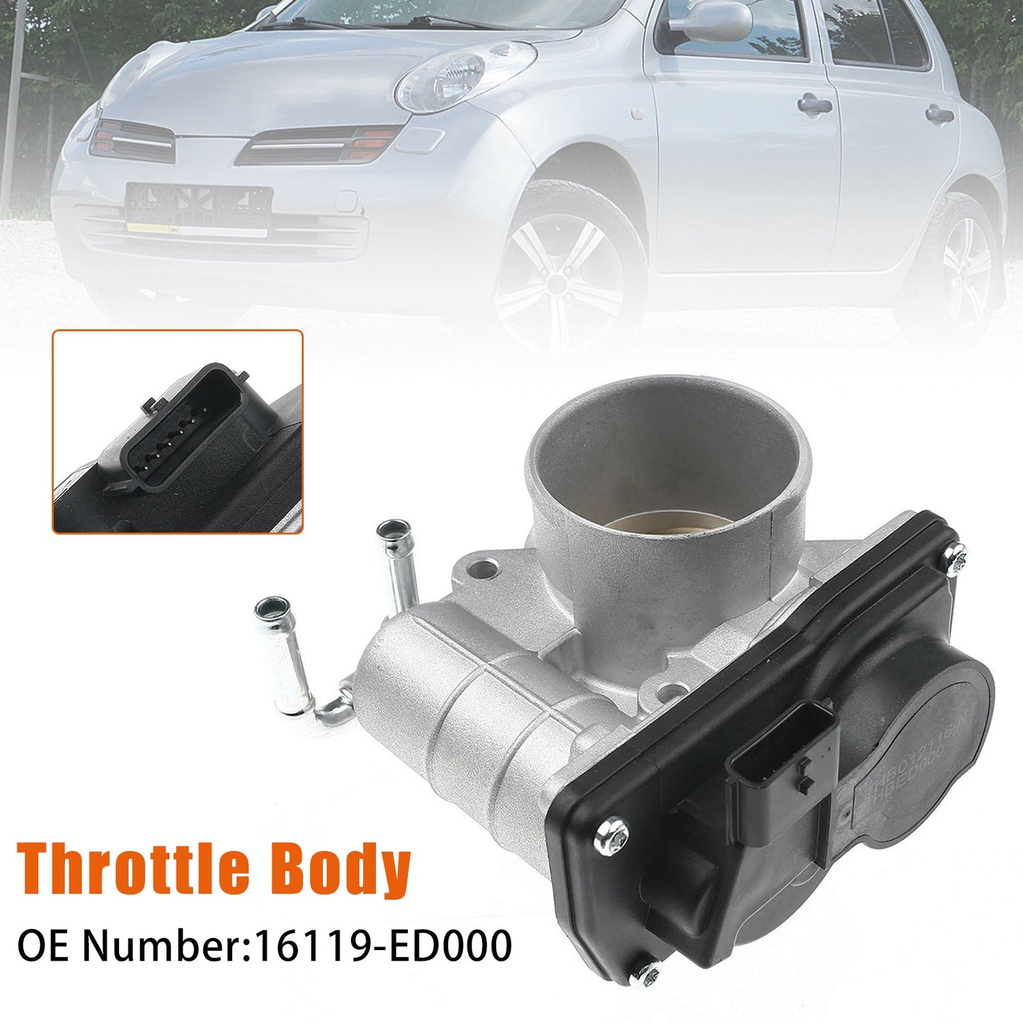 Corpo farfallato per Nissan Micra III K12 1.6 SR HR 16 DE Benzina Hatchback, anni 2005-2010, codice 16119-ED000.