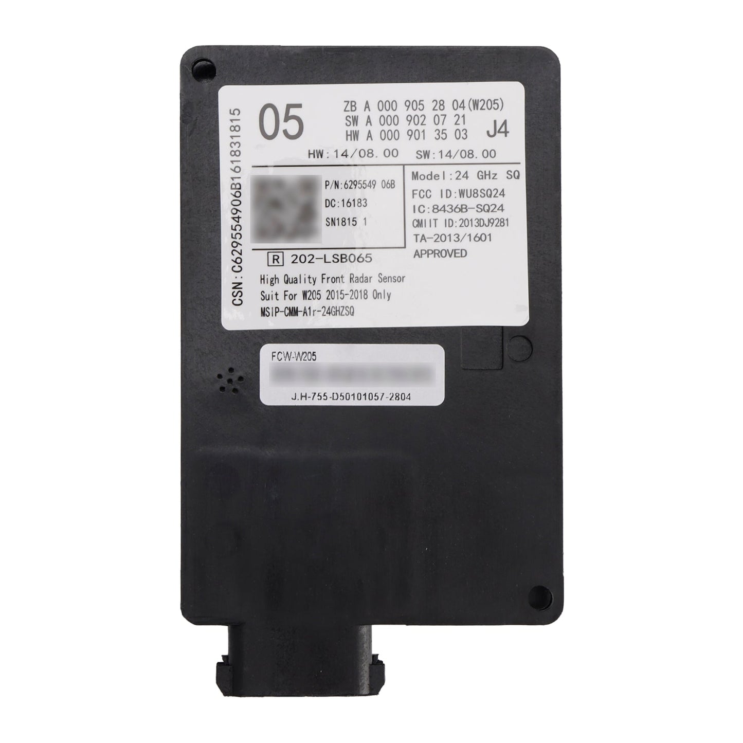 Unità di controllo del sensore radar anteriore Mercedes Classe C W205 2015-2018 A0009052804 A0009020721