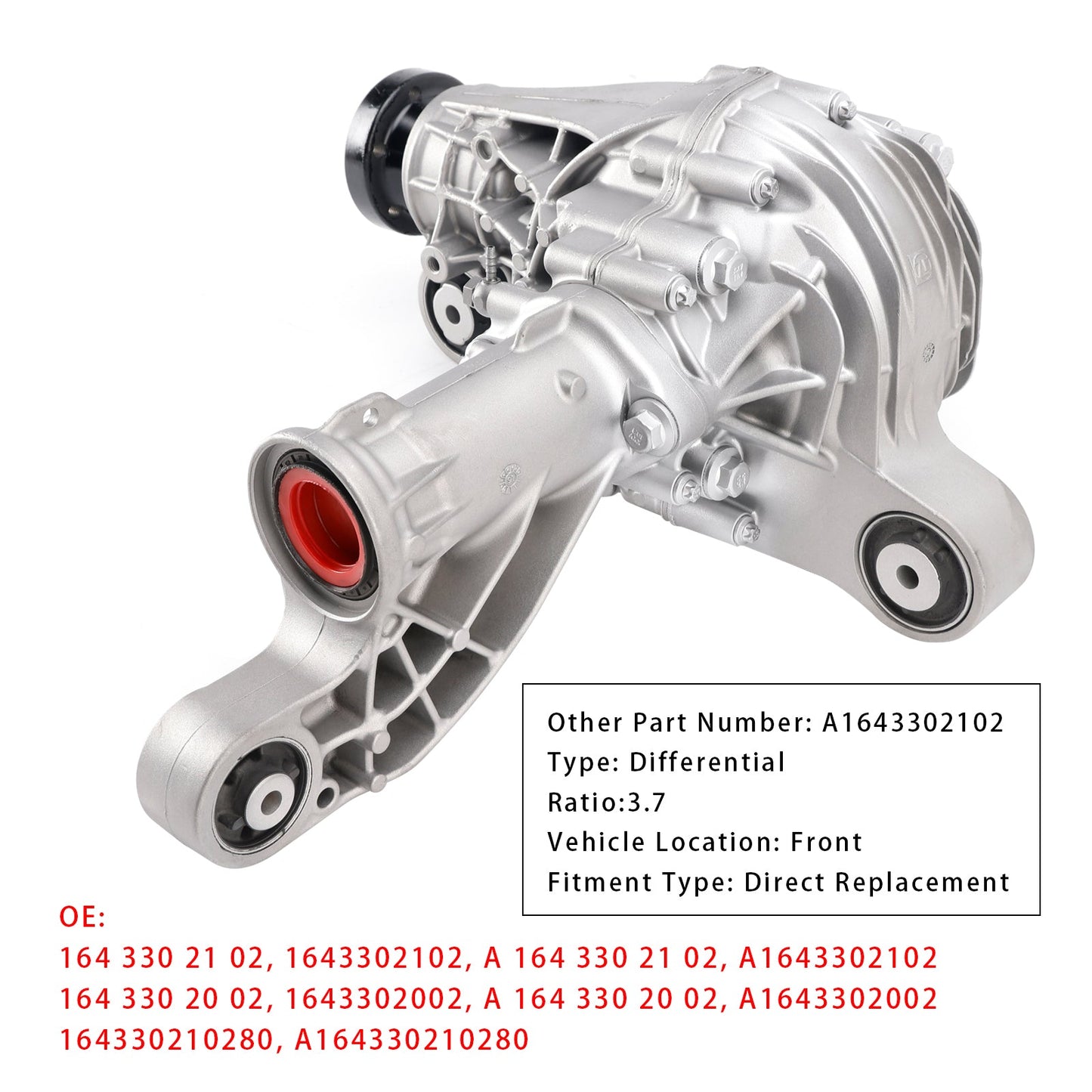 2010/02-2011/12 Mercedes-Benz Classe M W164 ML 350 CDi 4matic Differenziale Assale Anteriore Cambio Rapporto 3.7 164330210280