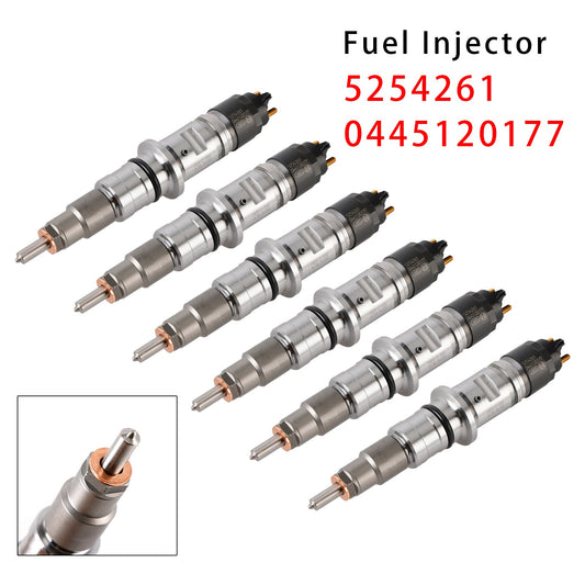 6 pezzi iniettori di carburante per Cummins ISB 6.7L QSB 4.5L 6.7L 5254261 0445120177
