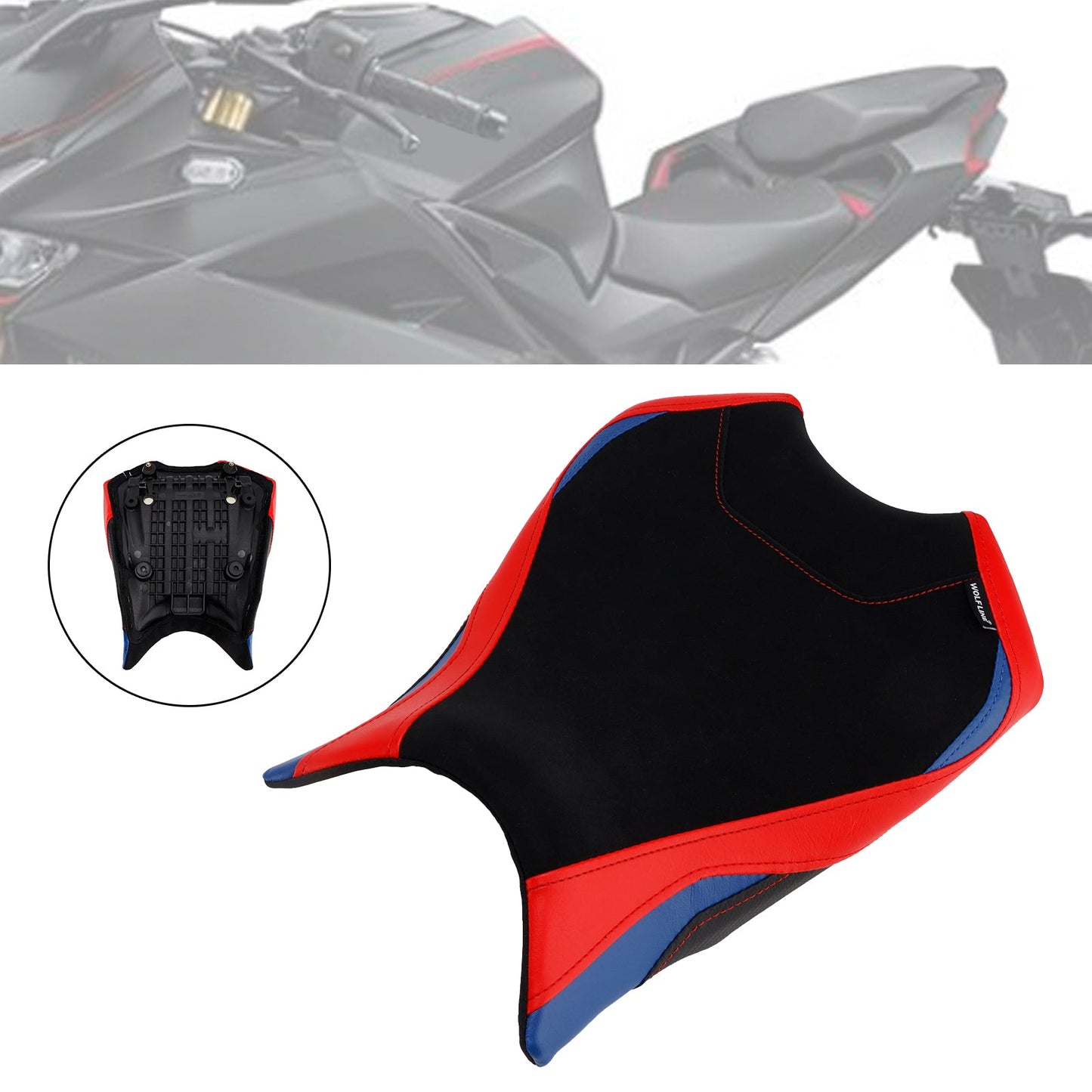 Cuscino inferiore per sedile anteriore Raider Honda Cbr250Rr 2017-2025, nero