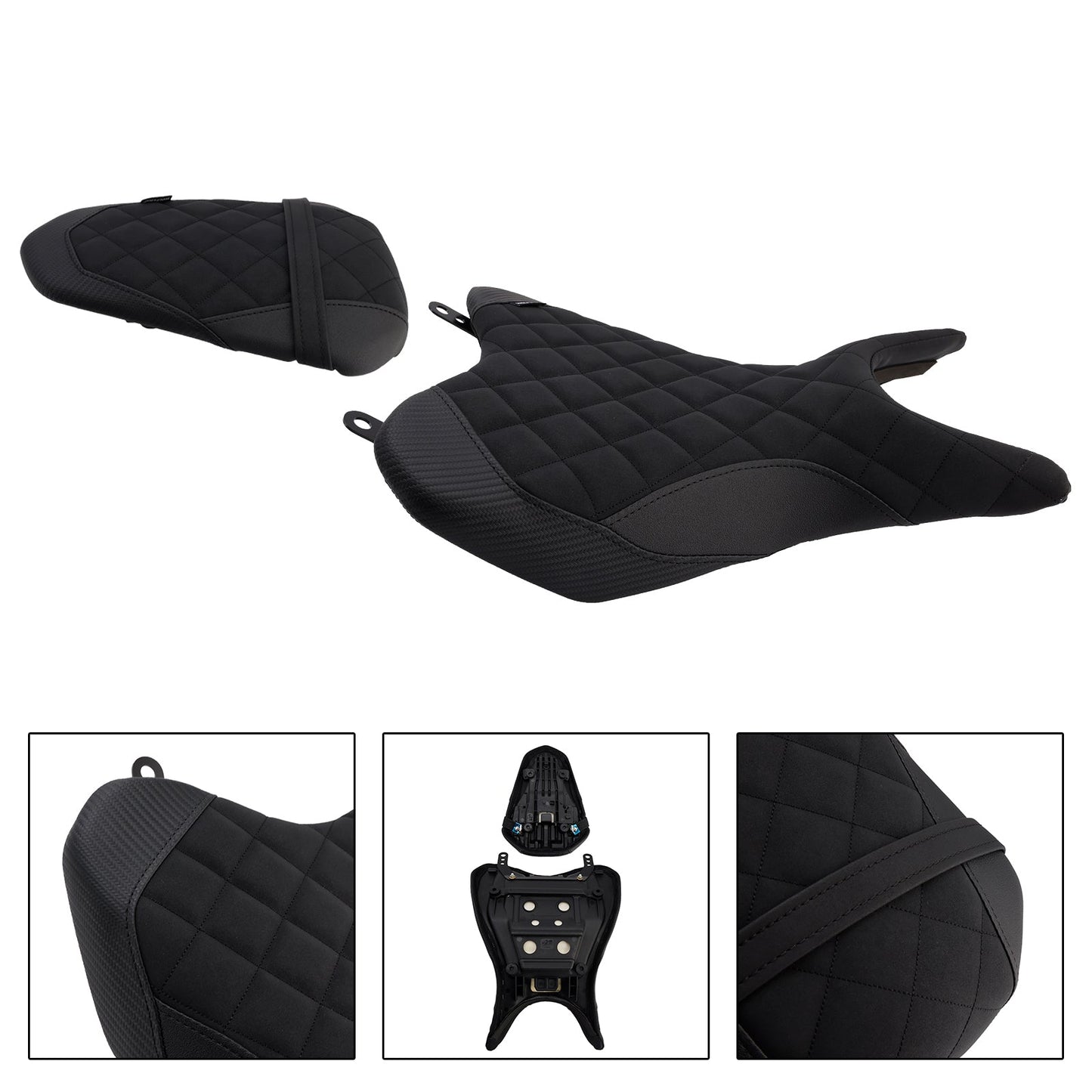 2025 - Per Yamaha Yzf-R3 2025 - Mt-03 Cuscino posteriore per sedile conducente e passeggero, nero