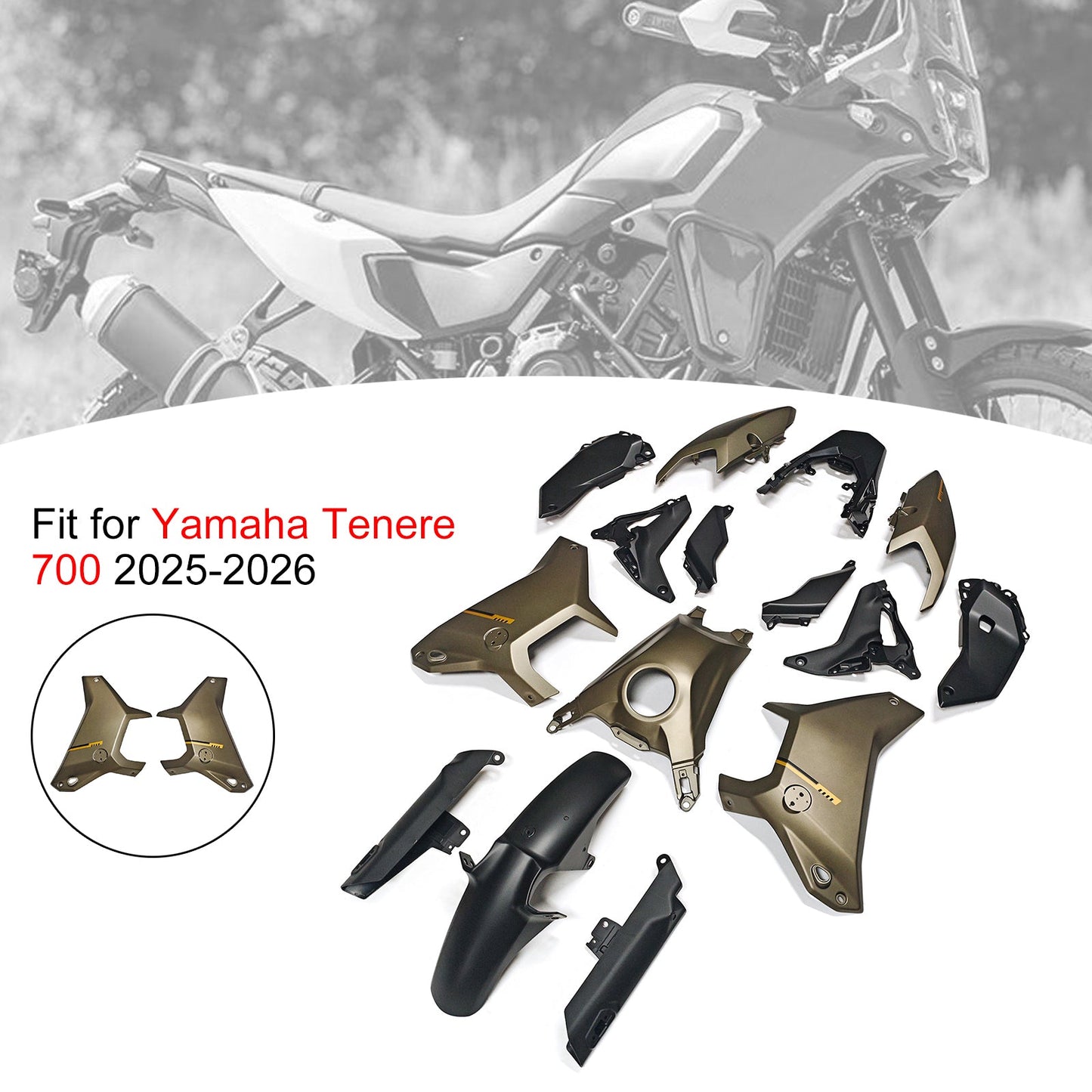 Kit di carene stampate a iniezione per Yamaha Tenere 700 T700S 2025-2026