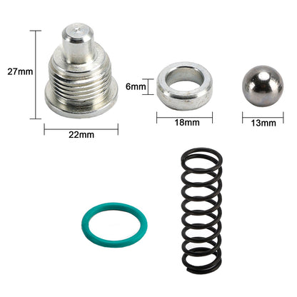 Kit di guarnizioni e tappo a molla della valvola di sicurezza della pompa dell'olio diesel Ford F250 F350 F450 F550 FSD E250 E350 E450 ESD 7.3L 1994.05-2003