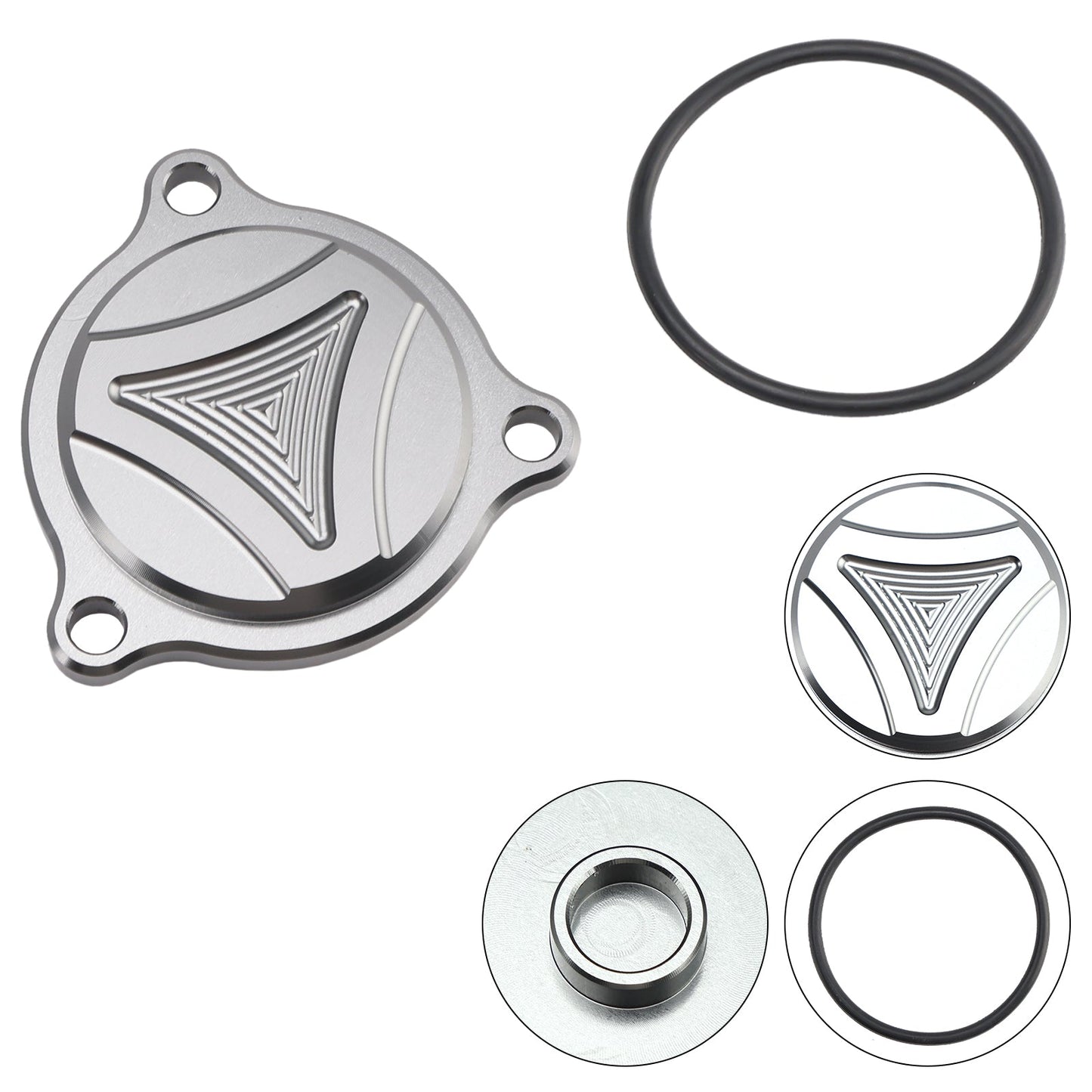 COPERCHIO FILTRO OLIO CNC GRIGIO PER SUZUKI DRZ400 DRZ 400S DRZ 400SM DRZ400E 05-2025