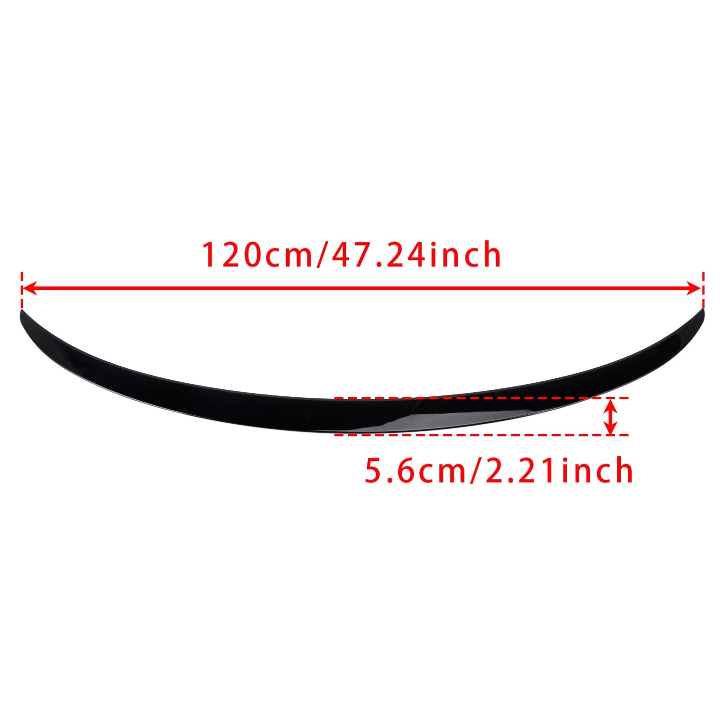 Spoiler posteriore nero lucido per Tesla Model 3 17-23, stile originale di fabbrica