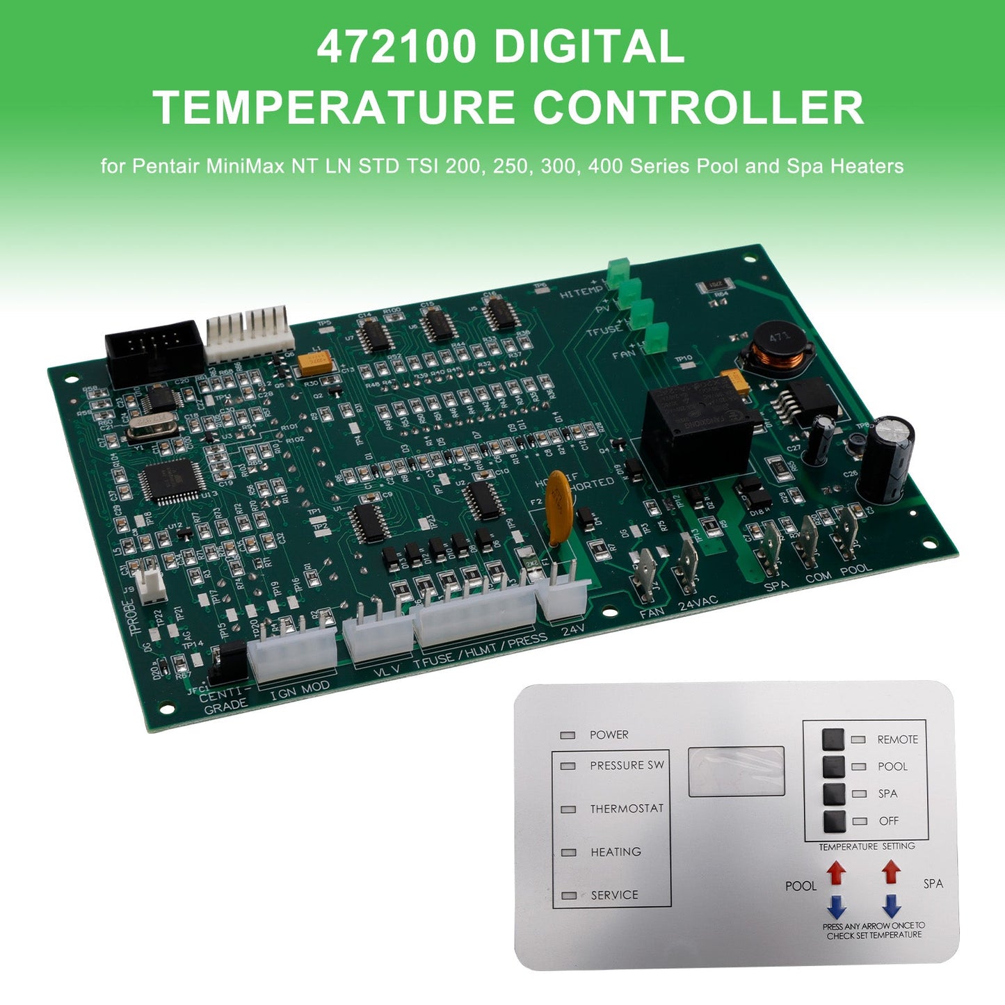 Scheda di controllo della temperatura digitale per Pentair NT STD TSI 200 250 300 400 472100