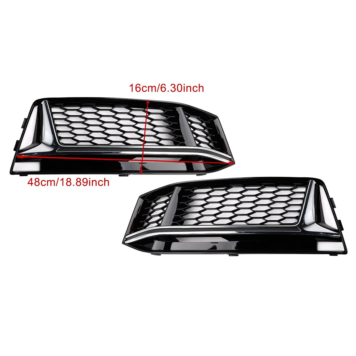 Griglia di copertura fendinebbia AUDI A4 B9 S-Line S4 2016-2018 (2 pezzi)