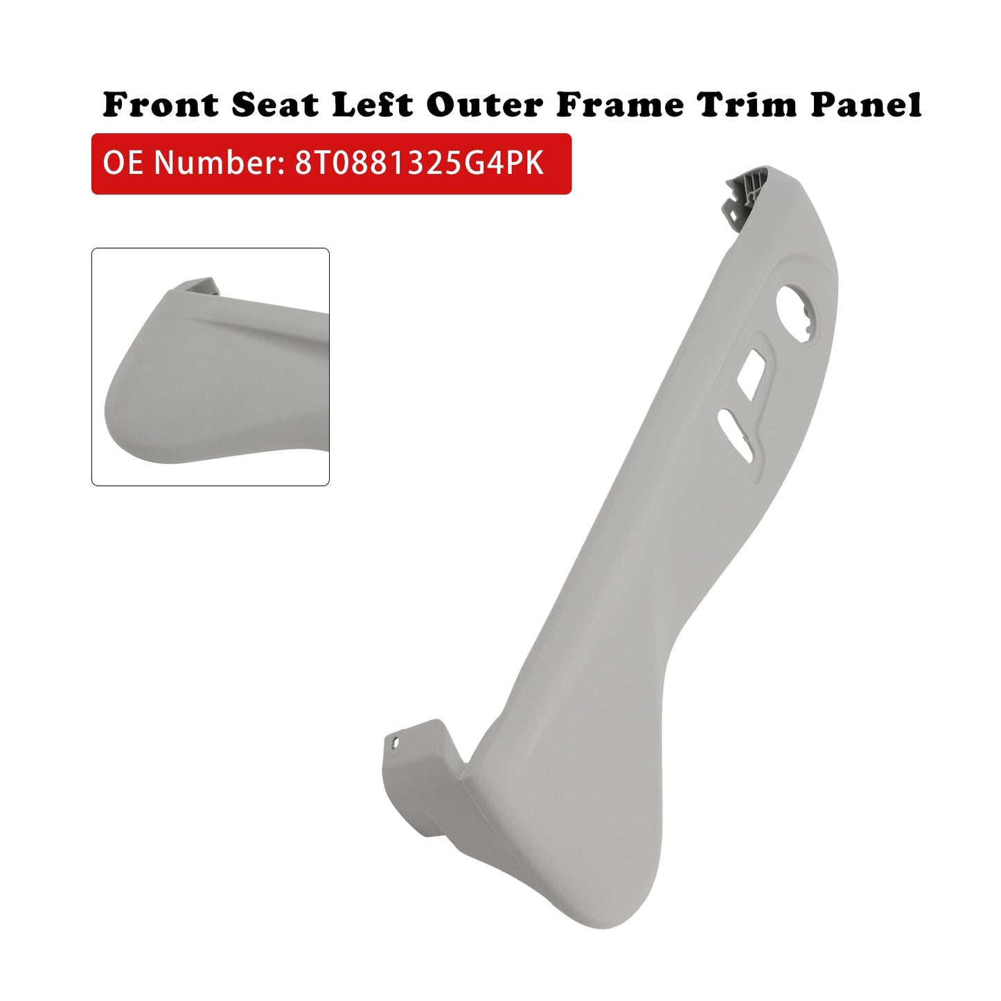 Pannello di rivestimento esterno del sedile anteriore sinistro 8T0881325G4PK per Audi A4 A5 A6 A7