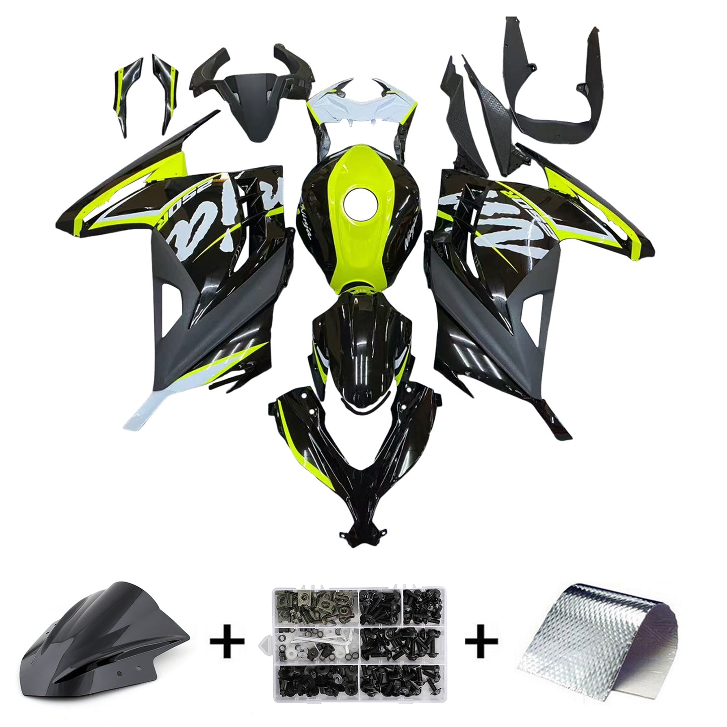 Kit di carenatura Codografia adatta per Kawasaki EX300 Ninja300R 2013-2024