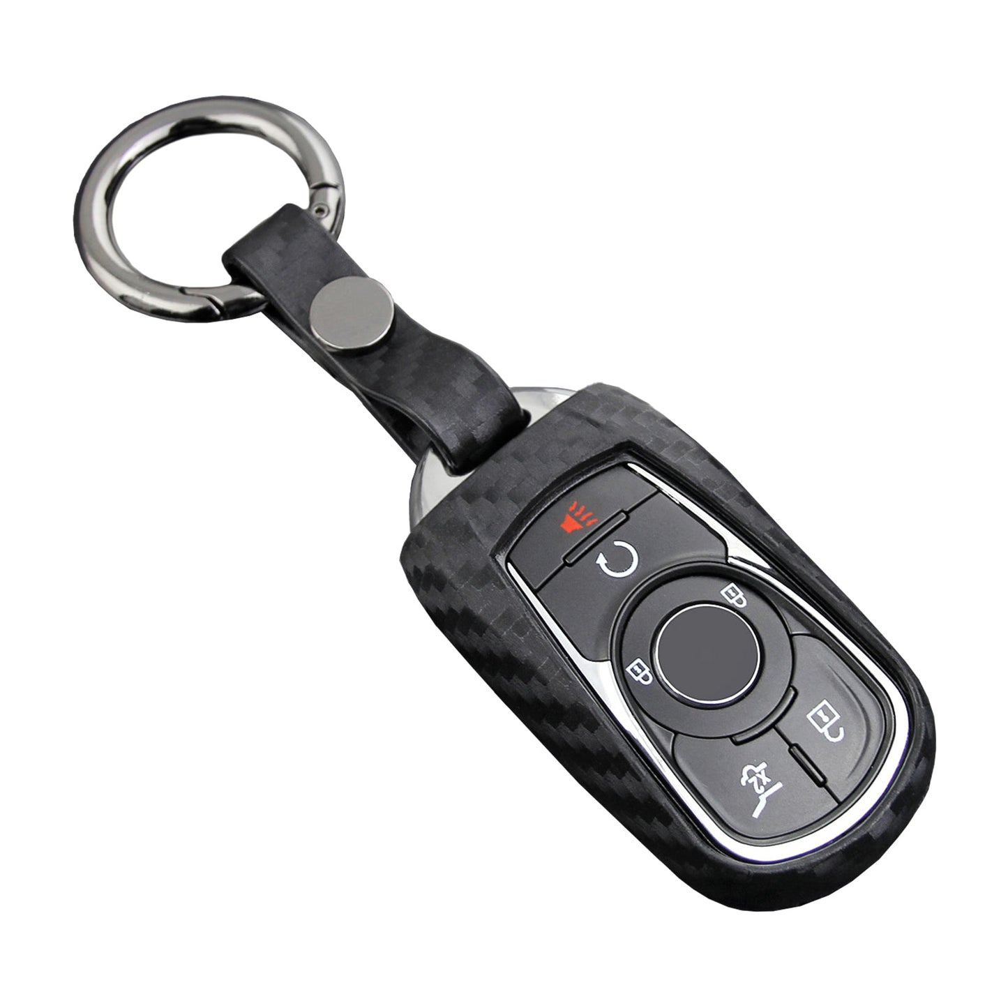 Custodia in pelle e silicone per chiave auto con fibbia per Buick