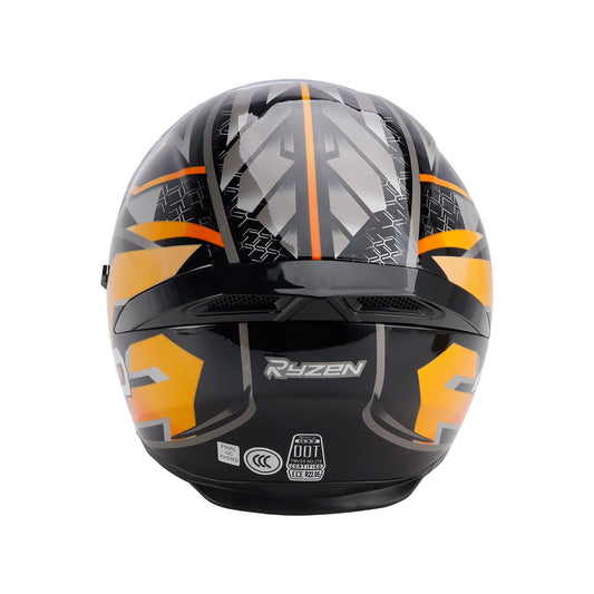 Casco da moto DOT per adulti Street Integrale Arancione