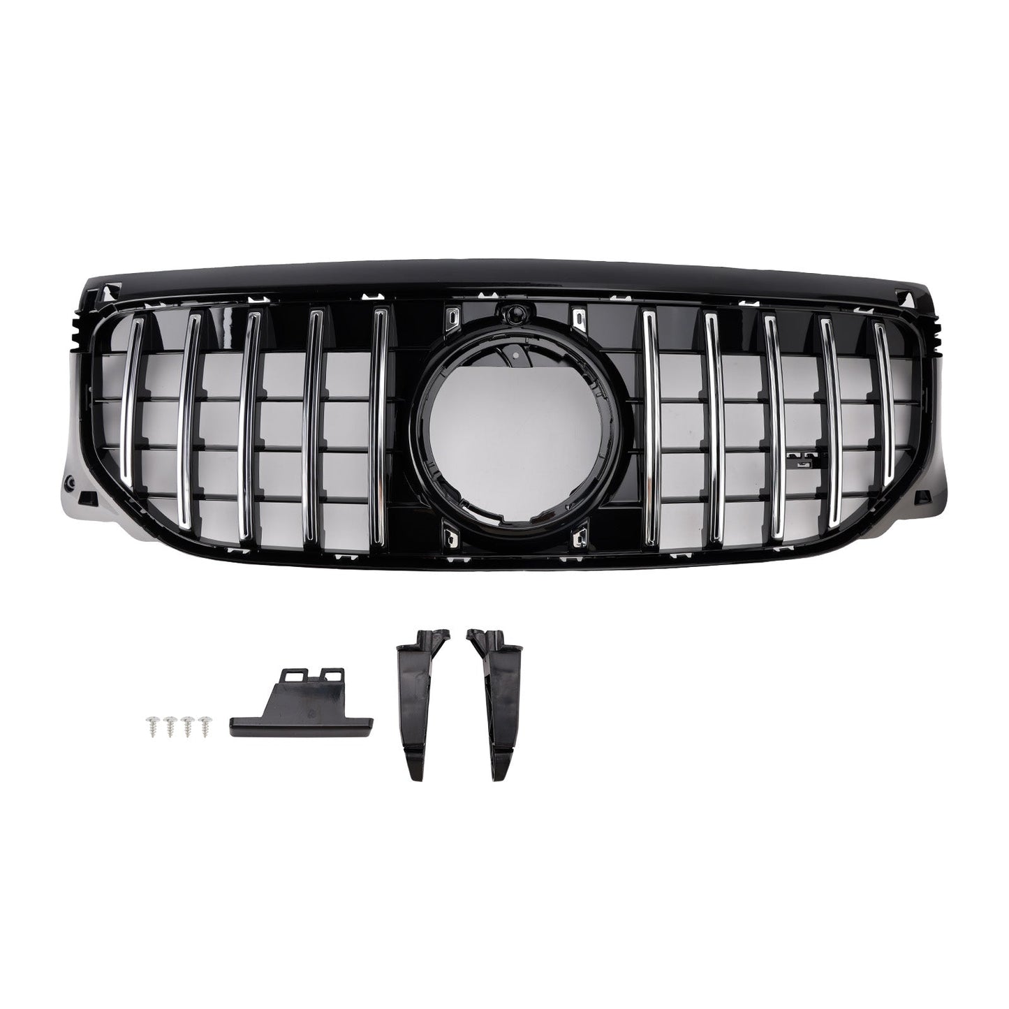 Griglia paraurti anteriore cromata e nera per Mercedes Benz GLB X247 GLB200 GLB250 (modelli dal 2024 in poi).