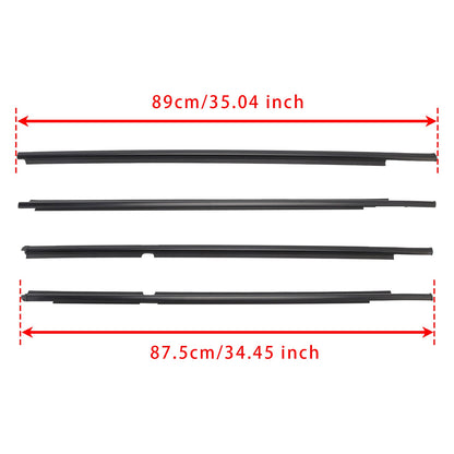 Guarnizione esterna per cintura in vetro della portiera Toyota Yaris Hatchback 2006-2013 (4 pezzi)