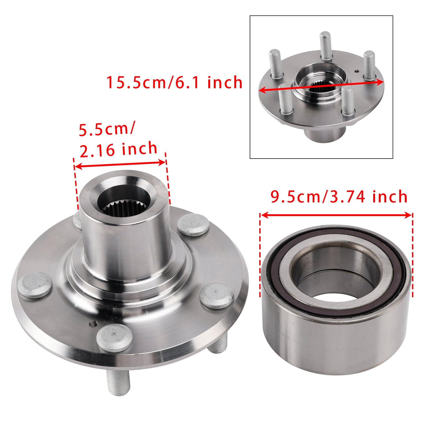 Mozzo ruota anteriore e cuscinetto Honda Ridgeline 2006-2014 44300-SJC-A01