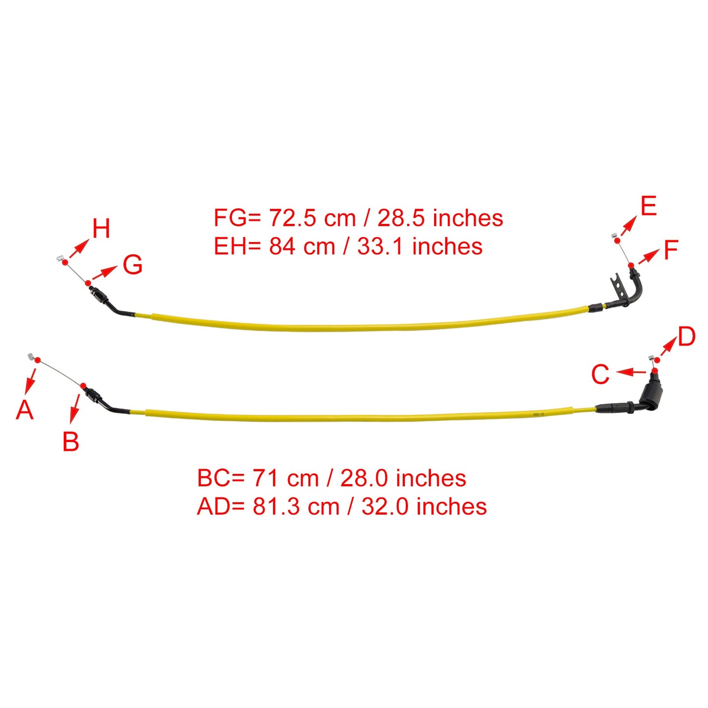 Cavo acceleratore giallo Suzuki GSXR600 GSXR750 2011-2023
