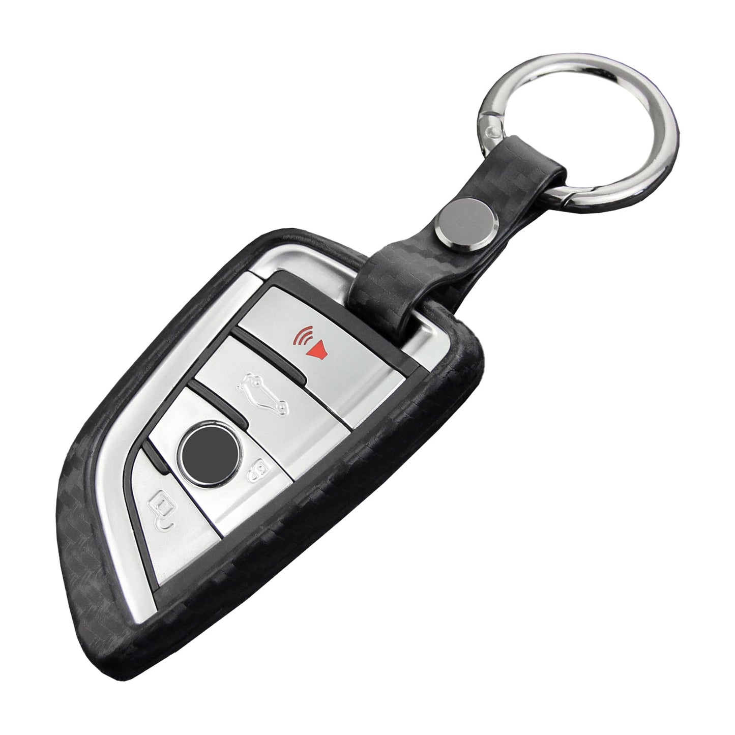 Custodia in similpelle e silicone per chiave auto con fibbia per BMW