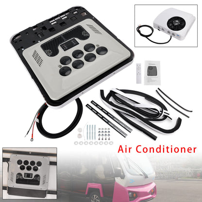 Condizionatore d'aria per camper a pompa di calore da 24 V, unità senza canalizzazione, riscaldamento/raffreddamento per camper e roulotte.