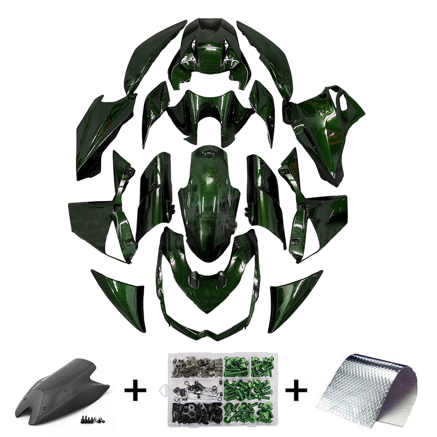 Kit carenatura iniezione in plastica ABS adatto per Kawasaki Z1000 2010-2013