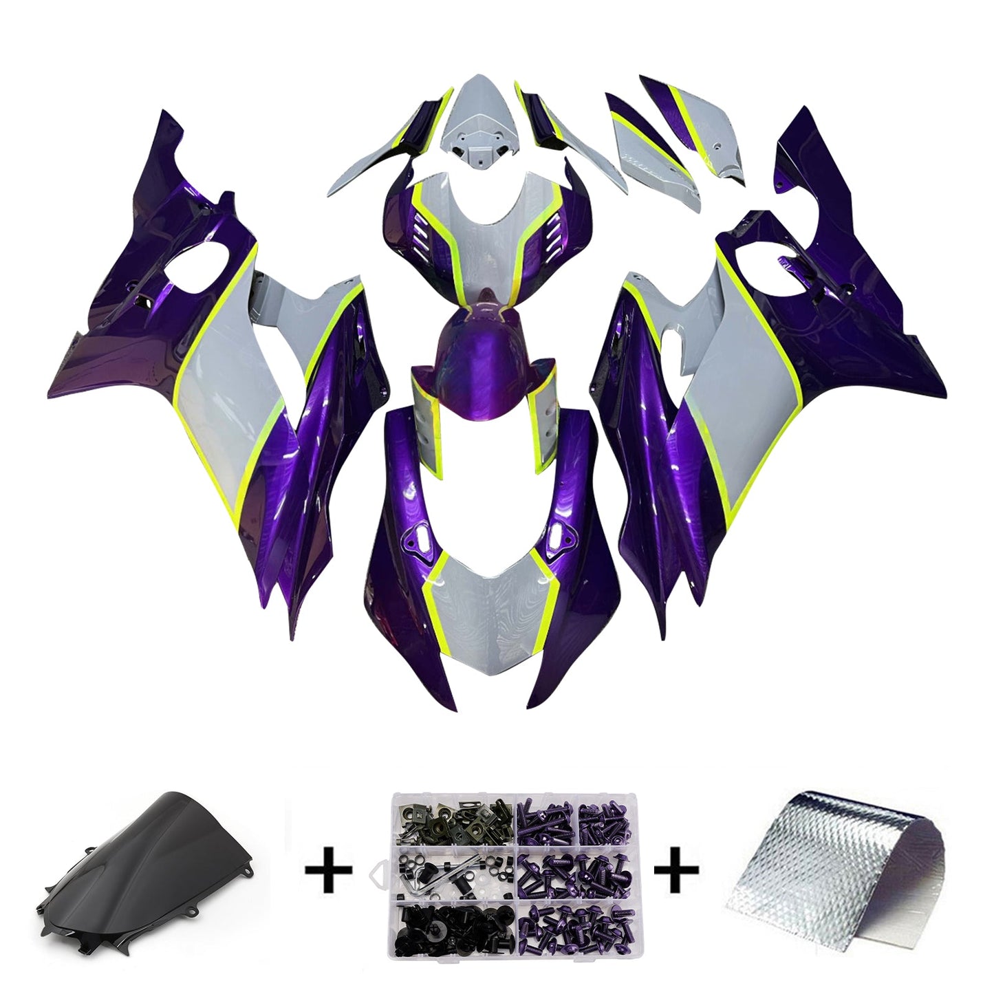 Kit carenatura iniezione in plastica ABS adatto per Yamaha YZF-R6 2017-2023