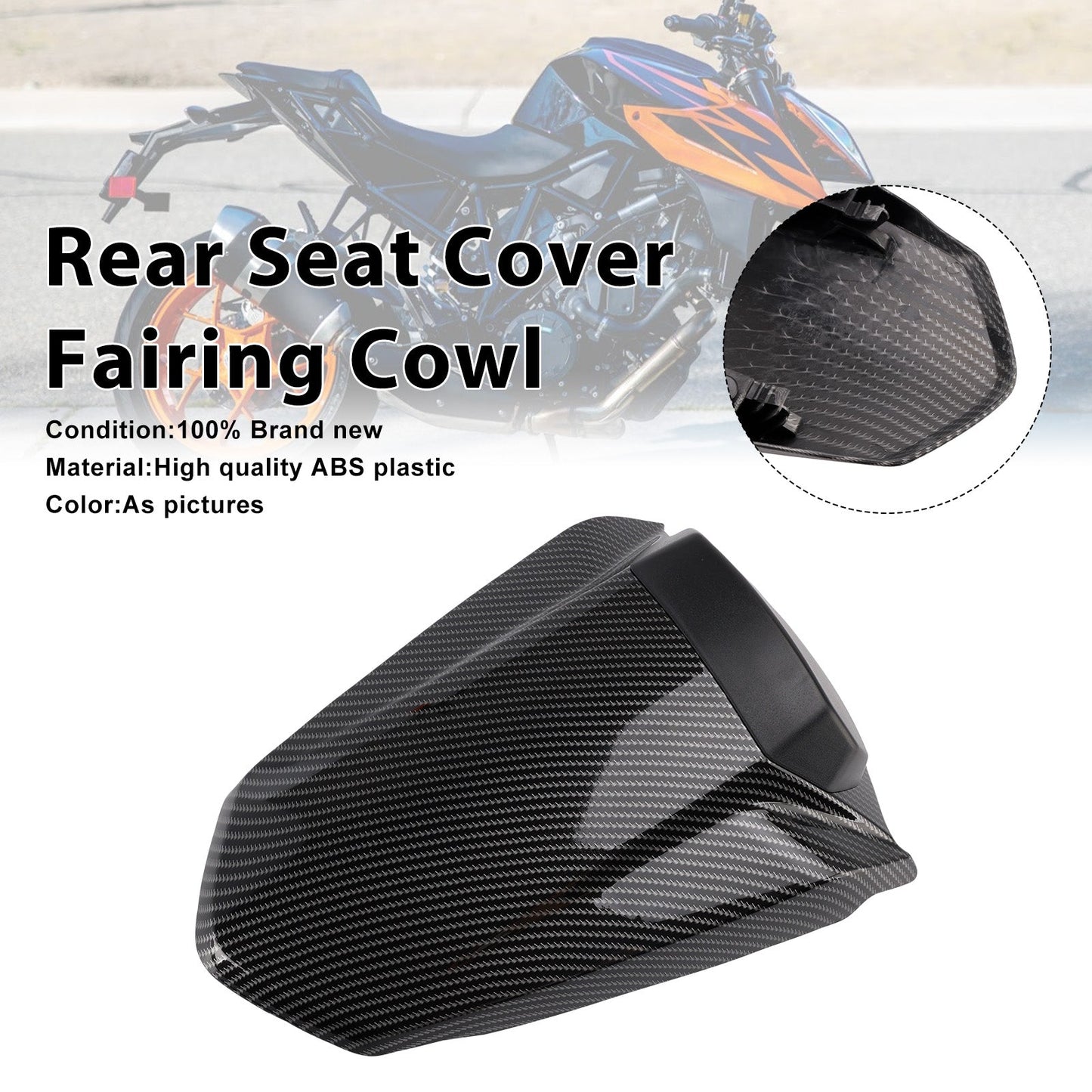 2014-2019 Per 1290 Super Duke R Copertura sedile passeggero posteriore Cupolino