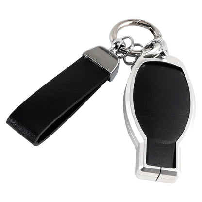 Custodia protettiva in pelle, lega di alluminio e TPU per chiave auto Benz GLC GLK CLS, colore nero