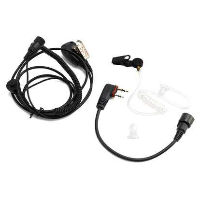 102B Auricolare in-ear con tubo d'aria trasparente e cavo A24 per ICOM A25CE A25N A24